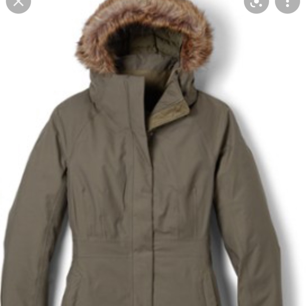 The North Face Arctic II Waterproof 550-Fill-Power Down Parka with Faux Fur Trim
